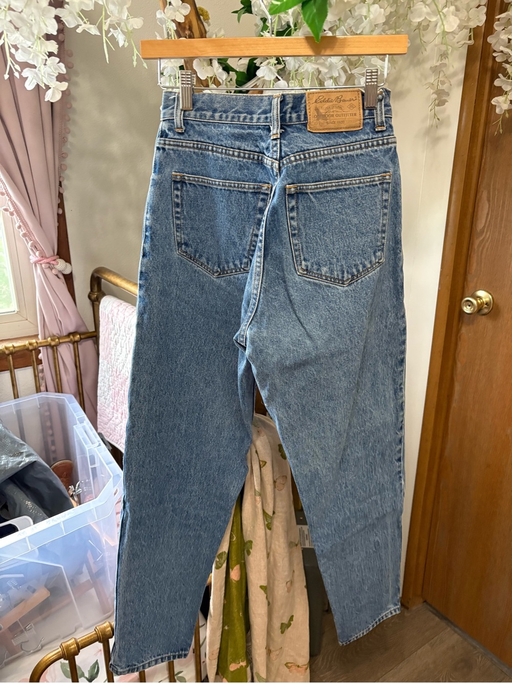 Eddie Bauer Vintage Blue High-Rise Straight Jeans